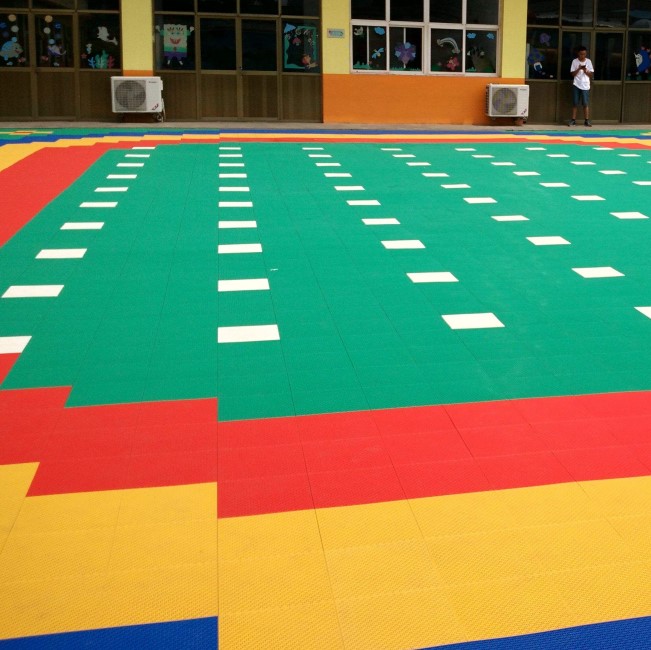 China wholesale Hospital Floor - Assemble Rubber Kindergarten Floor Star Pattern – Dongxing